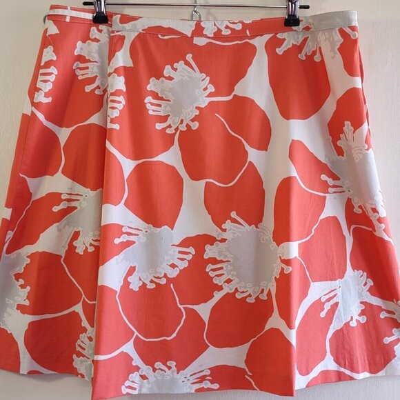 Anthropologie elevenses Floral Wrap Skirt Abstract Artsy Nature Boho Size 12 - Picture 3 of 7